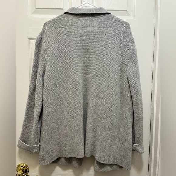 Talbots Gray Open Chunky Cardigan with Pockets Size Large - Picture 2 of 4